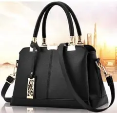 ✨ラスト✨韓国風大容量2wayショルダーバック　ブラック 小型バッグ　人気