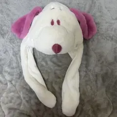 スヌーピー ぴょこ耳 ぬいぐるみキャップ （ピンク）