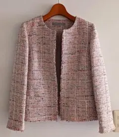 セオリー　リュクス　ツイード　ノーカラージャケット　36　一回着用