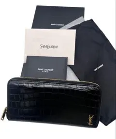 【超美品】SAINT LAURENT サンローラン ブラック長財布 ウィメンズ