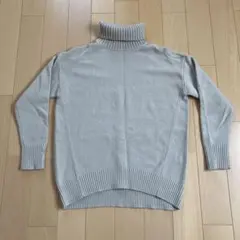 PLSTプラステタートルネック ニットセーターSベージュカシミヤ