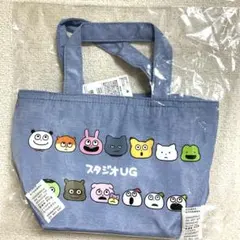 Pebbly トートバッグ 猫柄 ブルー - メルカリ