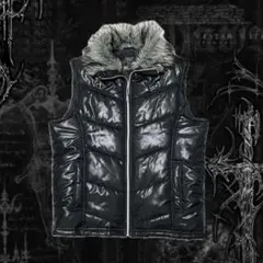 spinach y2k ファーダウンジャケット 平成 お兄系 光沢 グランジ