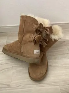 【♡りーこ♡ 様】専用　UGG リボン付きブラウンムートンブーツ