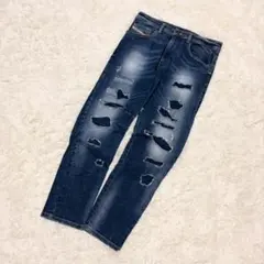 DIESEL デニム ジーンズ ダメージ加工 ストレッチ スキニー Y2K