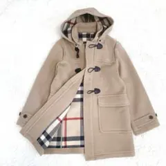 極美品 バーバリー メガノバチェック 2wayダッフルコート 牛革 ベージュのサムネイル