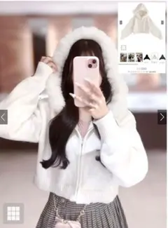 GRL フードファーニットパーカー[an1497] 新品未使用