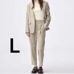 新品　GU ジーユー　ウォッシャブルテーパードパンツZ Lサイズ　ベージュ