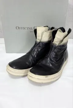 ◯箱付 OFFICINE CREATIVE グラデーションレザーブーツ 38 黒のサムネイル