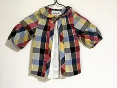 ラブ＆ピース＆マネー　チェック柄シャツ 90