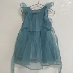 水色ノースリーブワンピース 110