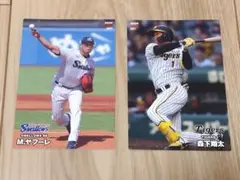 Ｍ．ヤフーレ選手・森下翔太選手プロ野球チップスカード