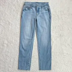 ギャップ カットオフ デニムパンツ 切りっぱなし　ストレート GAP Mのサムネイル