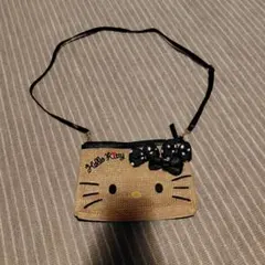 Hello Kitty 小麦色★かごバッグ風ポシェット