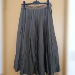 REACオリーブグリーン フレアスカート