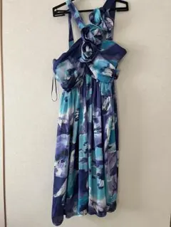 Rinascimento ノースリーブワンピース 花柄 ブルー Sのサムネイル