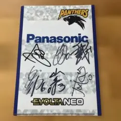 Panasonic PANTHERS クリアファイル 直筆サイン入り