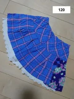 KP(ニットプランナー) スカートパンツ 120cm チェック 花柄