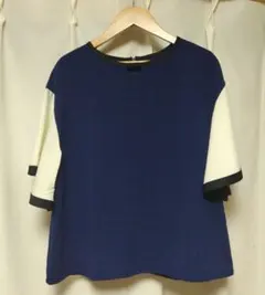 バイカラー 半袖ブラウス SHLIYDA