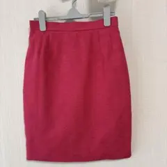 ピンク花柄タイトスカート ひざ丈