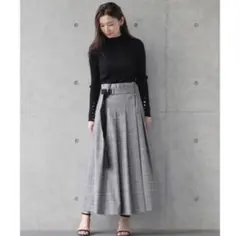 1er arrondissement グレンチェックラップスカート L