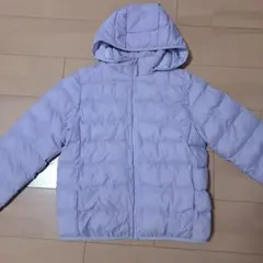 UNIQLO薄紫色 フード付きダウンコート 150