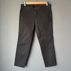 【美品】UNIQLO ユニクロ クロップドレギンスジーンズ チノパン 27 黒