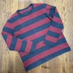 UNIQLO ボーダー 長袖カットソー メンズ　Lのサムネイル
