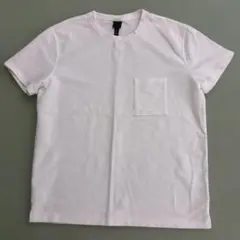 H&M ワッフル編み ポケットTシャツ ホワイト XLのサムネイル