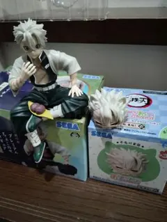 鬼滅の刃 不死川実弥 プレミアムちょこのせフィギュア&おひるねこ　2体セット