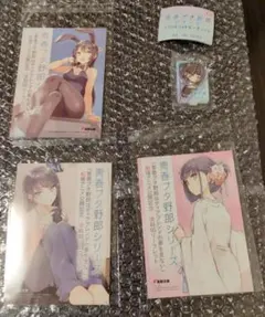 青春ブタ野郎　復刻SSリーフレット 3種セット　アクリルフォトキーチェーン付