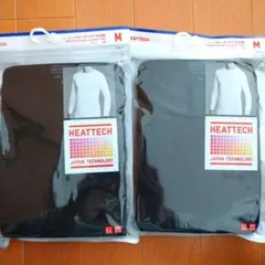 ユニクロヒートテック クルーネックT(九分袖) ブラックM 新品 2点セット
