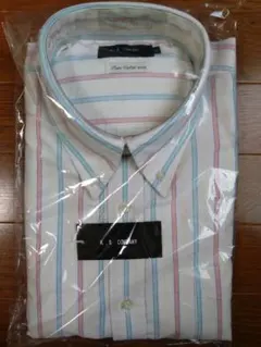 ビジネスシャツ メンズ 長袖ストライプ