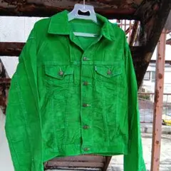 90年代製　リーバイス　サードモデル　gジャン　グリーンコーデュロイ　緑 古着 リーバイス Levis コーデュロイ 長袖 ジージャン70s デニム