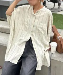 CIAOPANIC TYPY 【夏の体型カバー】リネンレーヨンドルマンシャツのサムネイル