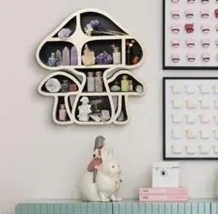 壁掛けラック　きのこ　キノコ型　小物置き　飾り　インテリア　壁掛け　シェルフ