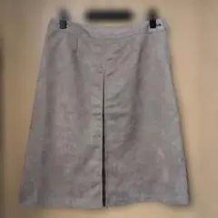 ブラウン ポリエステル ひざ丈スカート