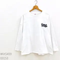 UatzaEmaggie 長袖Tシャツ ロゴプリント ホワイト 綿100% Mのサムネイル