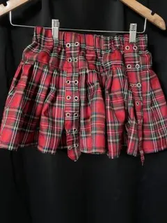 ACDC RAG チェックスカート　赤　パンク