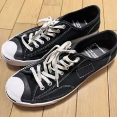 【廃盤　希少　極美品】converse ジャックパーセル　レザー　黒　27.5㌢ 極美品】converse jack purcell ジャックパーセル 黒レザー