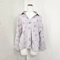 earth music&ecology 花柄カットソー ラベンダー F 長袖のサムネイル