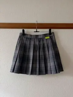 チェック柄プリーツスカート M
