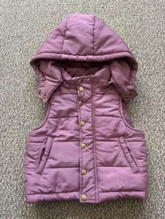 petitmain♡フード付き中綿ダウンベスト S(80~90)