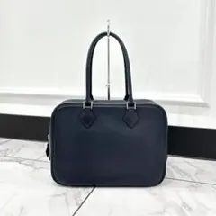 エルメス プリュムドッグ38 ボックスカーフ ブルーインディゴ SV金具 
