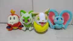 ポケモン ぬいぐるみ マスコット 4体、おまけ非売品ポーチ付き