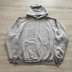 げ*た様 Champion XL相当 スクリプトロゴ パーカー グレー 裏起毛