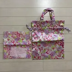 SOMA 花柄 ハンカチ&巾着セット