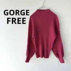 GORGE ボトルネックリブニット ピンク フリーサイズ プルオーバー