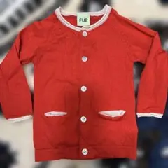 FUB 赤 ニット カーディガン