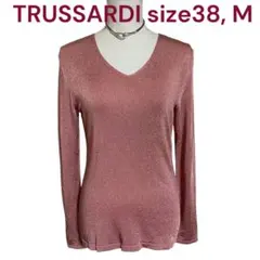 美品　トラサルディ　光沢　薄手ニット　カットソー　トップス　38、M、9号　⭐︎